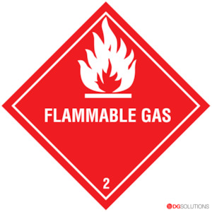 Container Labels: Class 2.1 Flammable Gas Container Label – Compliant DG Placard