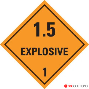 Class 1.5 Explosive Labels – 100mm x 100mm | Roll of 500