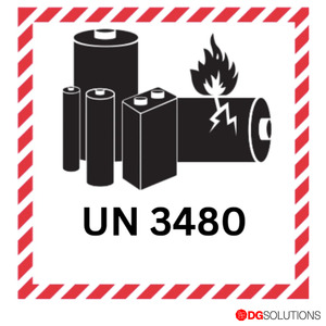 UN3480 Lithium Battery Mark Labels – 100mm x 100mm | Roll of 500