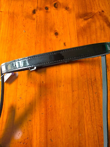 Products: Patent Leather Noseband Flat Style DH Equestrian