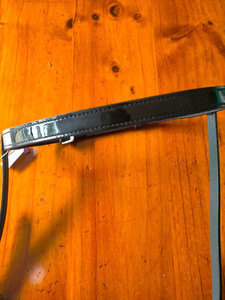 Products: Patent Leather Noseband Flat Style DH Equestrian