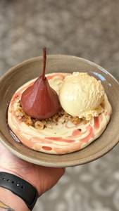 Mulled Wine Poached Pear