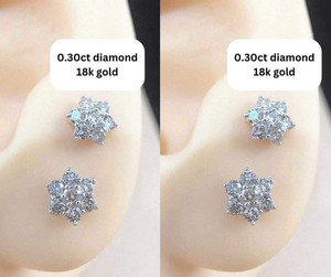 Products: 0.30ct Diamond 18k White Gold Earrings Diamante NZ