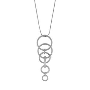 Tabitha Multi, Rhodium Colour Ion Plt 90Cm Adjustable Necklace