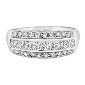 Fishers Collection: 18ct White Gold Princess/Round Cut Diamond Ring