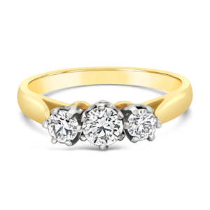 Fishers Collection: 18ct Yellow Gold Trilogy Diamond Ring