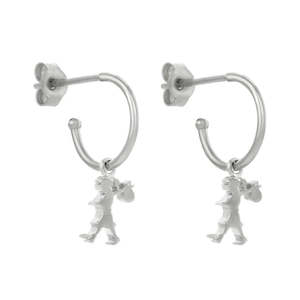 Karen Walker: Karen Walker Runaway Girl Hoop Earrings Stg
