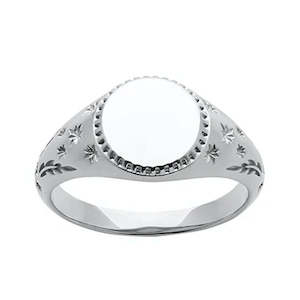 Karen Walker Society Signet Ring Stg Silver
