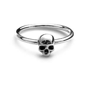Stolen Girlfriends Club: Sterling Silver Micro Skull Ring