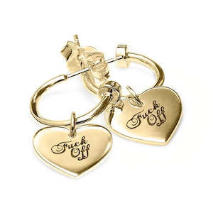 Stolen Girlfriends Club: Stolen Girlfriends Club Gold Plated Warm Welcome Heart Sleepers