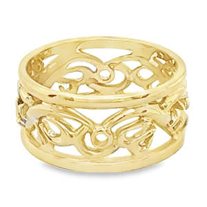 WHENUA 9ct Yellow Gold Taniwha Ring