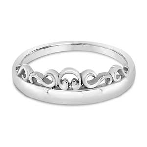 Wedding Rings For Her: 9ct White Gold Coronet Filigree Ring