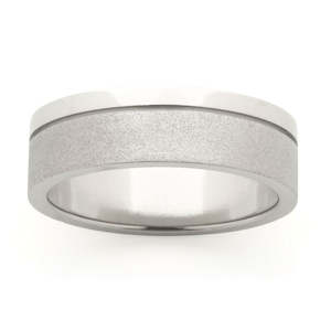 Titanium Wedder Patterned Band