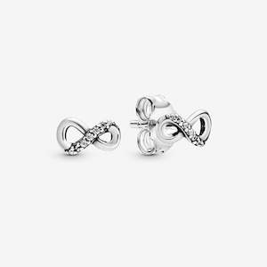 Earrings: Infinity Silver Stud Earrings