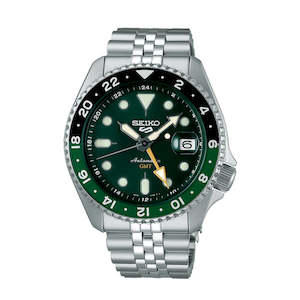 Seiko 5 Sports Mens Automatic SKX GMT Bi-Colour Green 100M Watch SSK035K