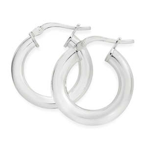 Silver Creole Hoop Earrings
