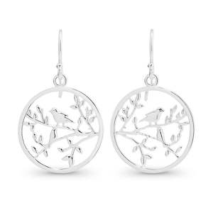 Valentines Day: Little Birds In A Tree Drop Earrings
