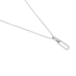 Valentines Day: Silver Link Pendant With Chain