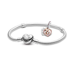 Pandora Bracelets: Double Dangle Mom Bracelet And Charm Gift Set