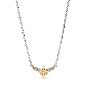 Marvel Captain Marvel Octogram Star Two tone Pendant Necklace