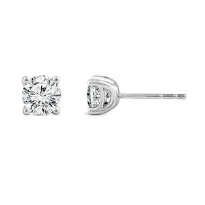 18ct White Gold 1.00ct F/VS2 Round Lab Grown Diamond Studs