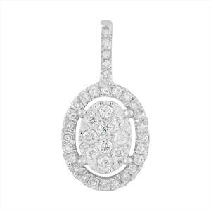9ct White Gold 0.15Ct HI/I1 Diamond Pendant