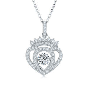 Necklace: [Beloved] 0.5 Carat D Color Moissanite Necklace in Sterling Silver