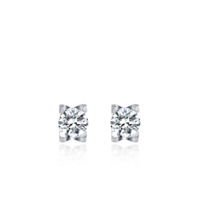 Earring: [Classic Bull Head] Moissanite Earrings in Sterling Silver