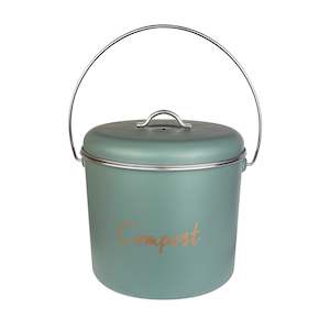 Storage: Compost Bin 220x180mm with Filters Sage Green