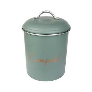 Compost Bin Bench Top 150x135mm with Filters Sage Green