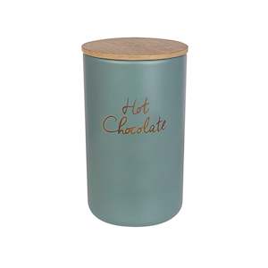Storage: Storage Jar Hot Chocolate 140x80mm Round Sage Green