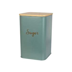 Storage: Storage Jar Sugar 140x95mm Square Sage Green