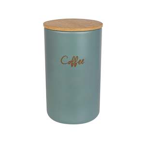 Storage: Storage Jar Coffee 140x80mm Round Sage Green