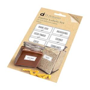 Storage: Di Antonio Pantry Labels Set of 56 White