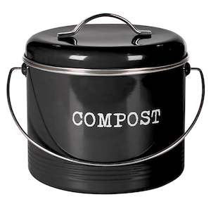 Storage: Compost Bin 220x180mm with Filters Black