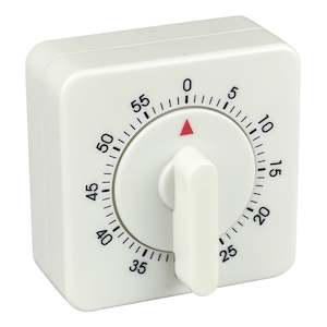 Timer Novelty Analogue 68x50mm White