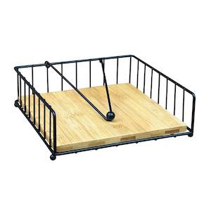 Napkin Holder & Rest 200x200x65mm with Bamboo