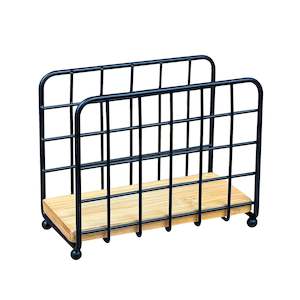 Wireware: Napkin Holder Vertical 140x120x75mm with Bamboo