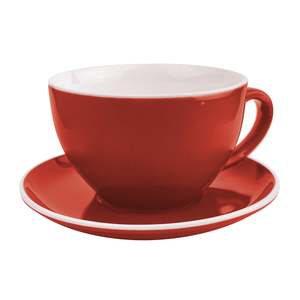 Tableware: Cup & Saucer 280ml Red Porcelain Trudeau