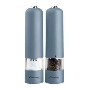 Salt & Pepper Mill Set 2 Pce Celestial Blue (8 x AA Batteries Included)