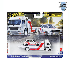 Diecast Collectables Nz: Team Transport 80 '73 Honda Civic Custom/Aero Lift hauler Diecast Collectables
