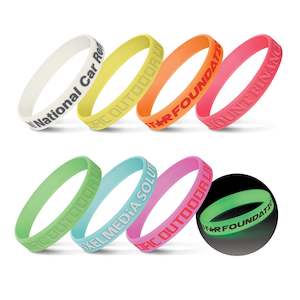 Screen Printing Embroidery Services Promotional: Silicone Wrist Band - Glow in the Dark