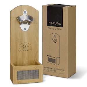 Screen Printing Embroidery Services Promotional: Natura Bamboo Wall Mounted Bottle Opener