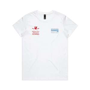 Wbhs Rowing: WBHS 2025 MAADI U18 Supporters Womens White Tee - WBR072
