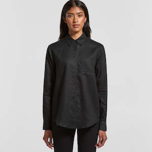 Women's Linen Long Sleeve Shirt - 4418