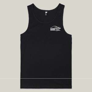 Oogah Rodders Black Singlet - White print - OOGAH007