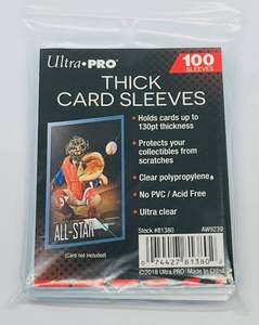 Supplies: Ultra Pro (Thick) Card Sleeves (100 sleeves per pack)