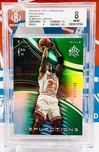 Graded Cards: Upper Deck 2003-04 Triple Dimensions Reflections Emerald #/100 BGS 8