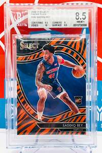 Graded Cards: Panini Select 2020-21 Courtside Tiger Prizm Rookie SSP BGS 8.5