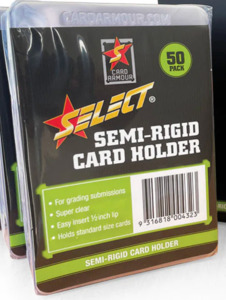 Card Armour Semi-Rigid Card Holders for Grading Submissions (50 Pack)
